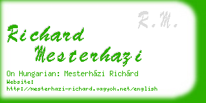richard mesterhazi business card