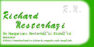 richard mesterhazi business card